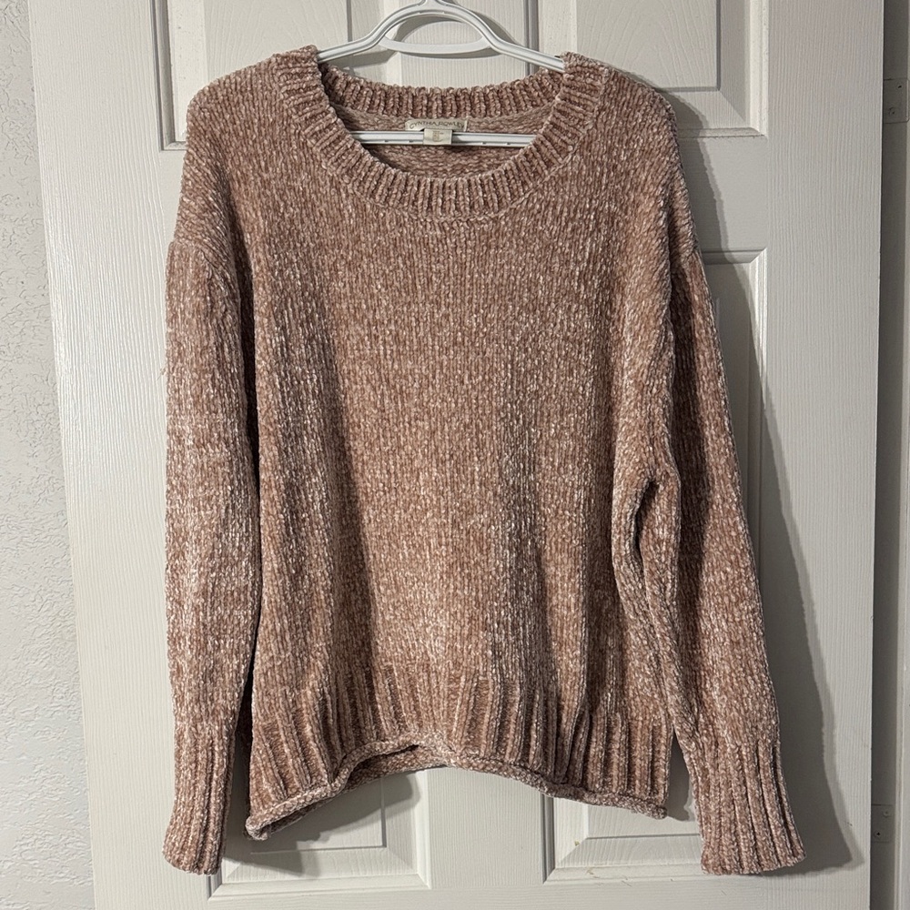 Cynthia Rowley Soft Chenille Sweater - Light Brown
